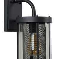 Aplique de pared Lucide Makkum, 1xE27, lámpara interior exterior IP23, metal Negro Mate, 220-240V, 60W máx