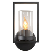 Aplique de pared Lucide NISPEN Negro, 1x casquillo E14, 40W máx, IP44 interior exterior montaje metálico 220-240V