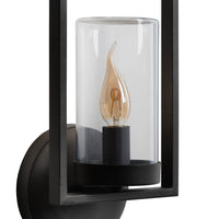 Aplique de pared Lucide NISPEN Negro, 1x casquillo E14, 40W máx, IP44 interior exterior montaje metálico 220-240V