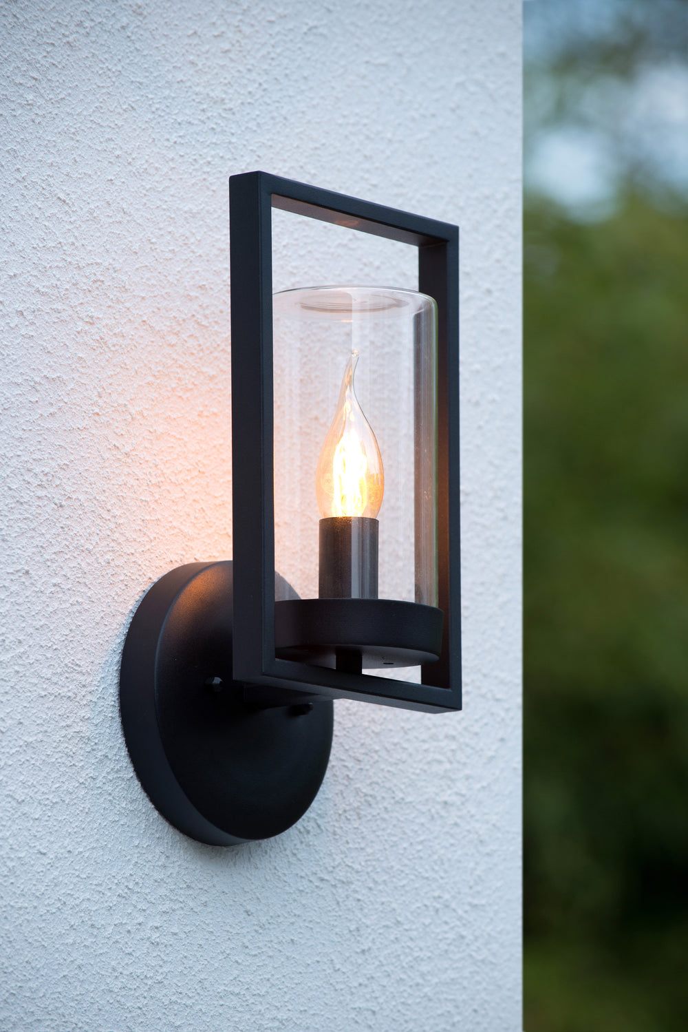 Lucide NISPEN wall light Black, 1xE14 socket, 40W max, IP44 outdoor indoor metal fixture 220-240V