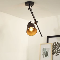 Lucide QUINNY ceiling spotlight Black, 1xE27 socket, steel housing, rotatable 360°, IP20, 220-240V