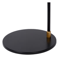 Lucide PHILINE lámpara de pie moderna de lectura, 1xGU10, compatible con LED, altura regulable, Negro Mate con cabezal Dorado