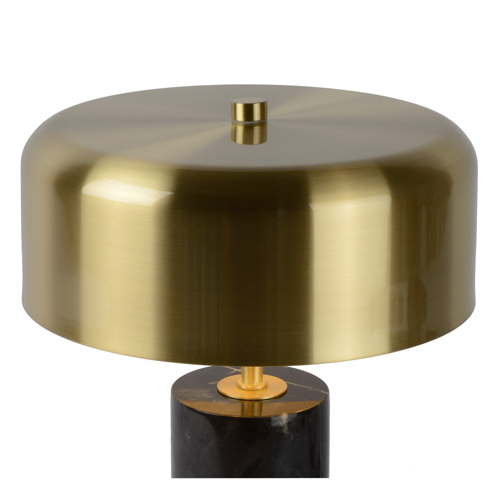 Lámpara de mesa moderna Lucide MIRASOL Ø25cm Metal mármol negro, 3xG9 portalámparas, regulable con interruptor en cable, IP20