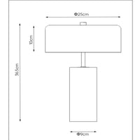Lámpara de mesa moderna Lucide MIRASOL Ø25cm Metal mármol negro, 3xG9 portalámparas, regulable con interruptor en cable, IP20