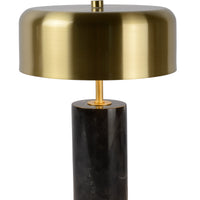 Lámpara de mesa moderna Lucide MIRASOL Ø25cm Metal mármol negro, 3xG9 portalámparas, regulable con interruptor en cable, IP20