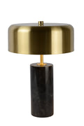 Lámpara de mesa moderna Lucide MIRASOL Ø25cm Metal mármol negro, 3xG9 portalámparas, regulable con interruptor en cable, IP20