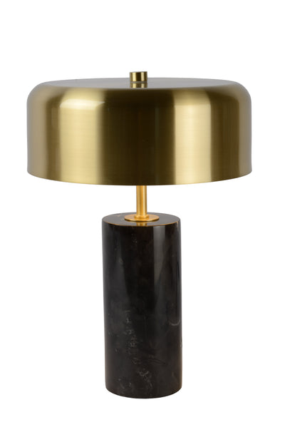 Lámpara de mesa moderna Lucide MIRASOL Ø25cm Metal mármol negro, 3xG9 portalámparas, regulable con interruptor en cable, IP20