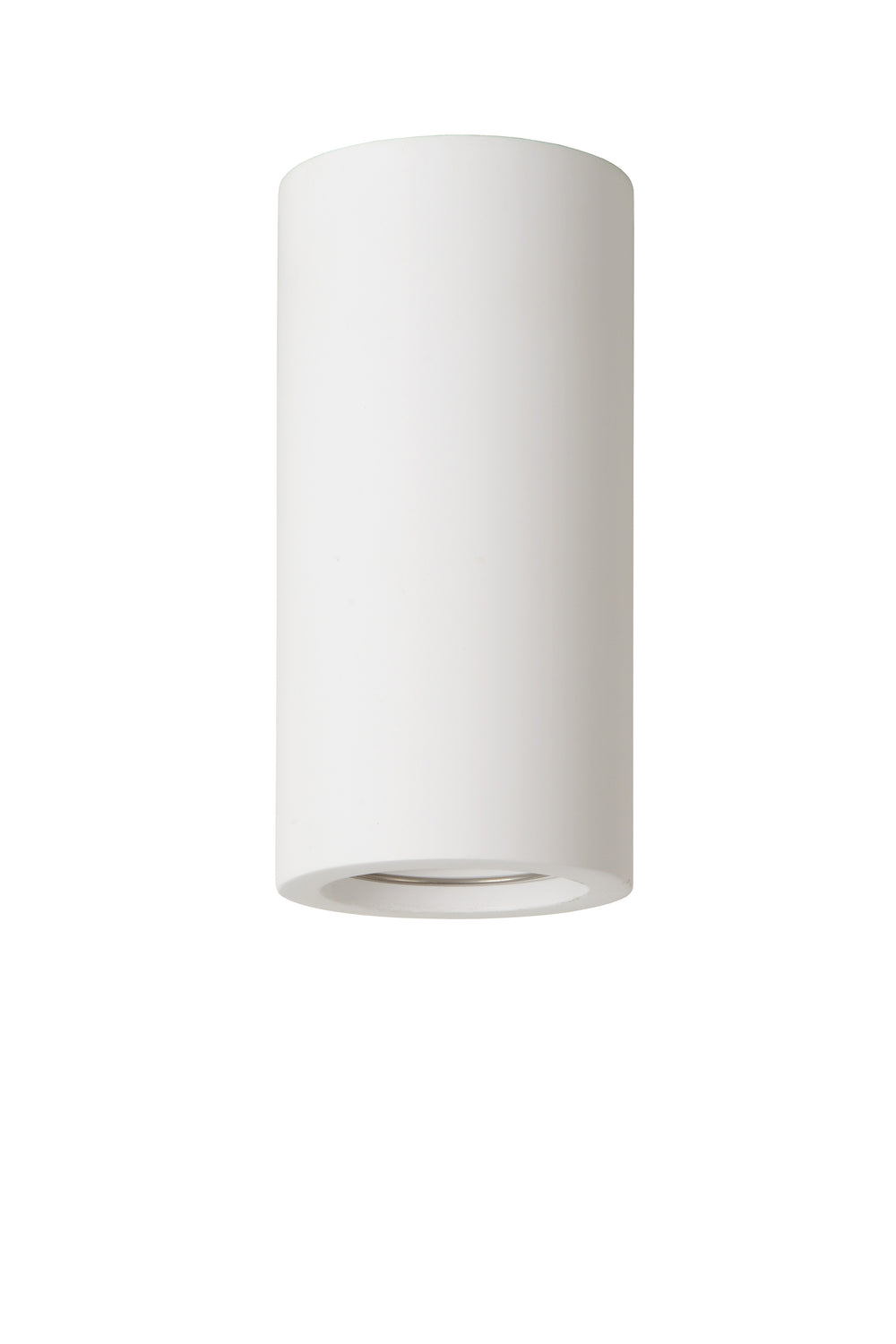 Foco de techo Lucide Gipsy, 1xGU10, 220-240V, IP20, Yeso blanco, diseño cilíndrico moderno Ø7cm