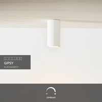 Foco de techo Lucide Gipsy, 1xGU10, 220-240V, IP20, Yeso blanco, diseño cilíndrico moderno Ø7cm