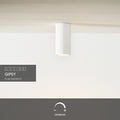 Foco de techo Lucide Gipsy, 1xGU10, 220-240V, IP20, Yeso blanco, diseño cilíndrico moderno Ø7cm