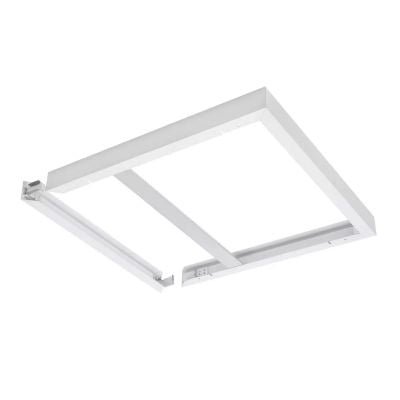 Panel de luz LED de aluminio blanco de 60x60cm con 75mm de altura y alto flujo luminoso