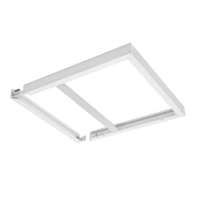 LED Panel Surface Mount 60x60cm White Aluminium 75mm Height for Easy Ceiling Lighting
