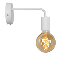 Lucide SCOTT wall light, 1xE27 socket, 40W max, IP20, metal body, Matt White finish, vintage style