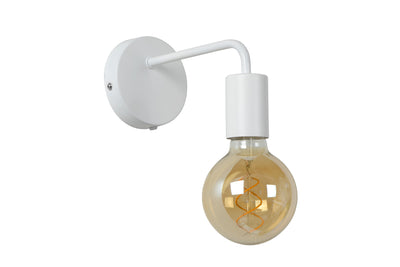 Lucide SCOTT wall light, 1xE27 socket, 40W max, IP20, metal body, Matt White finish, vintage style