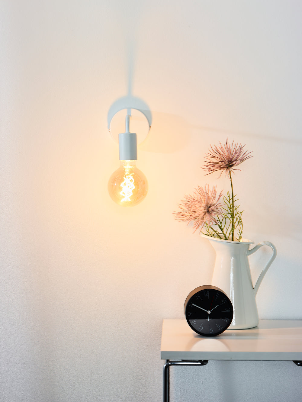 Aplique de pared Lucide SCOTT, casquillo 1xE27, 40W máx, IP20, cuerpo de metal, acabado Blanco Mate, estilo vintage