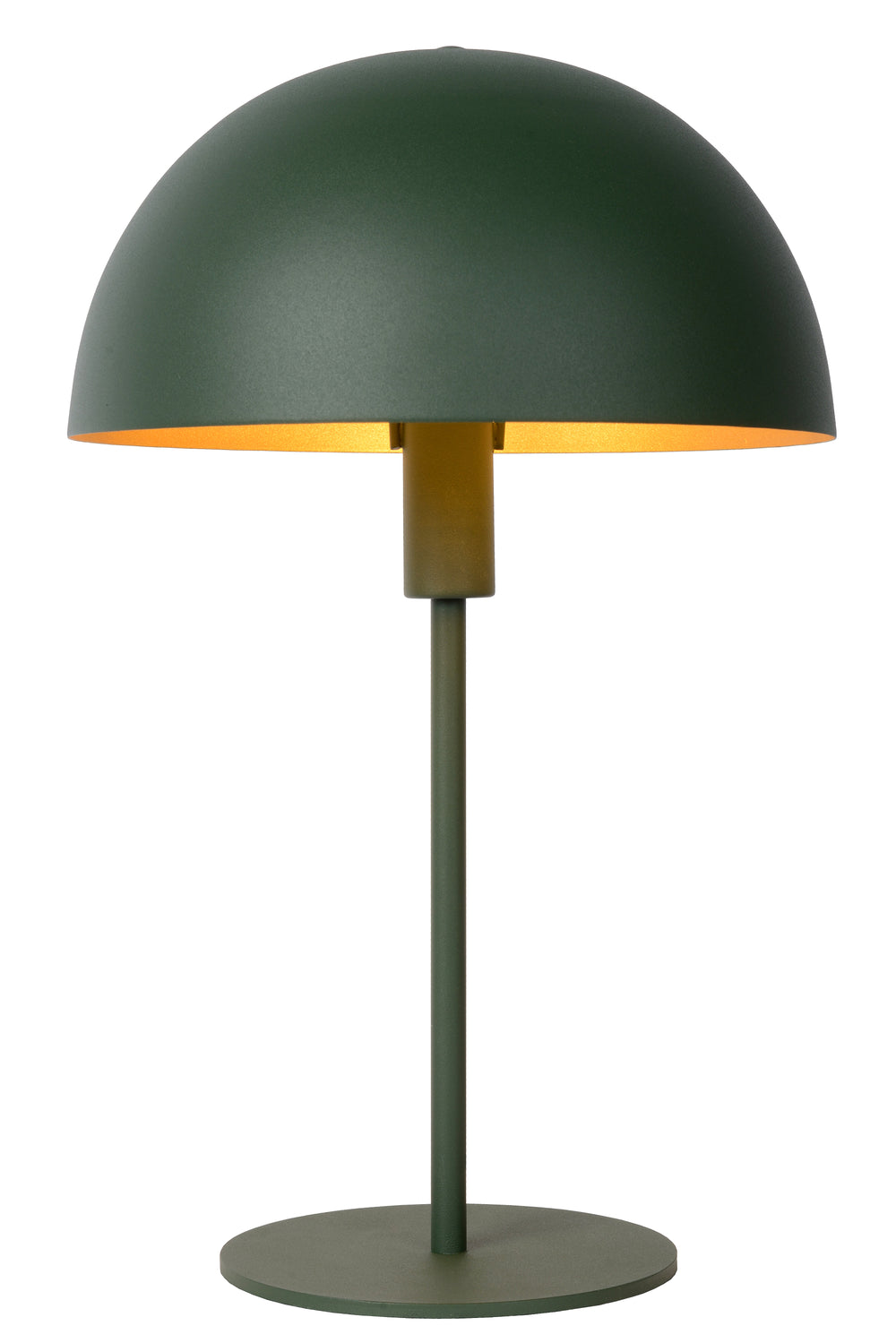 Lucide SIEMON table lamp Ø25cm modern Green steel, E14 fitting, IP20 indoor lighting with cord switch