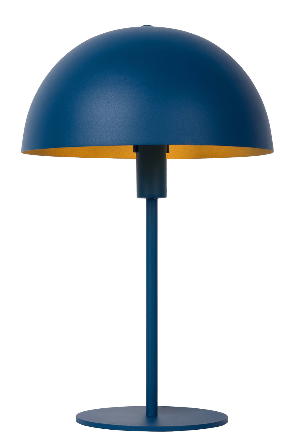Lucide SIEMON table lamp Blue, 1xE14 fitting, 25cm steel shade, modern mushroom design, IP20 indoor use