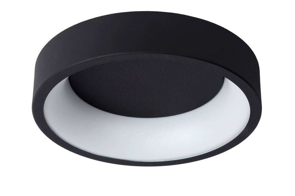 Lucide TALOWE lámpara de techo LED, regulable 20W 3000K IP20 redonda aluminio negro Ø300mm