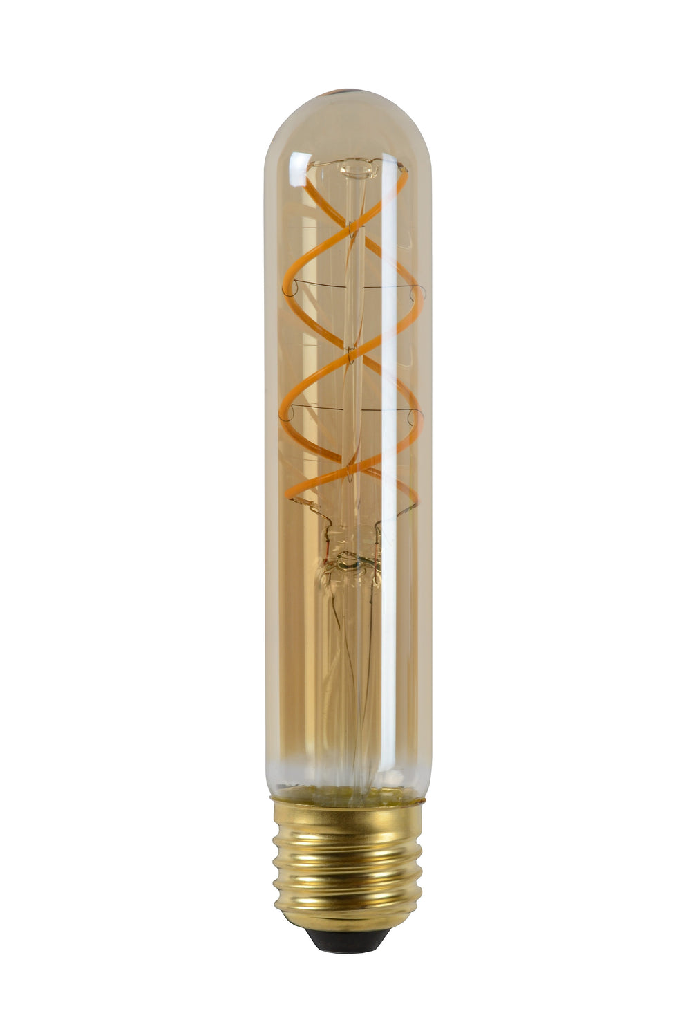 Lucide T32 LED filament lamp E27 4.9W 2200K dimmable Amber glass tube 380 lumens vintage style