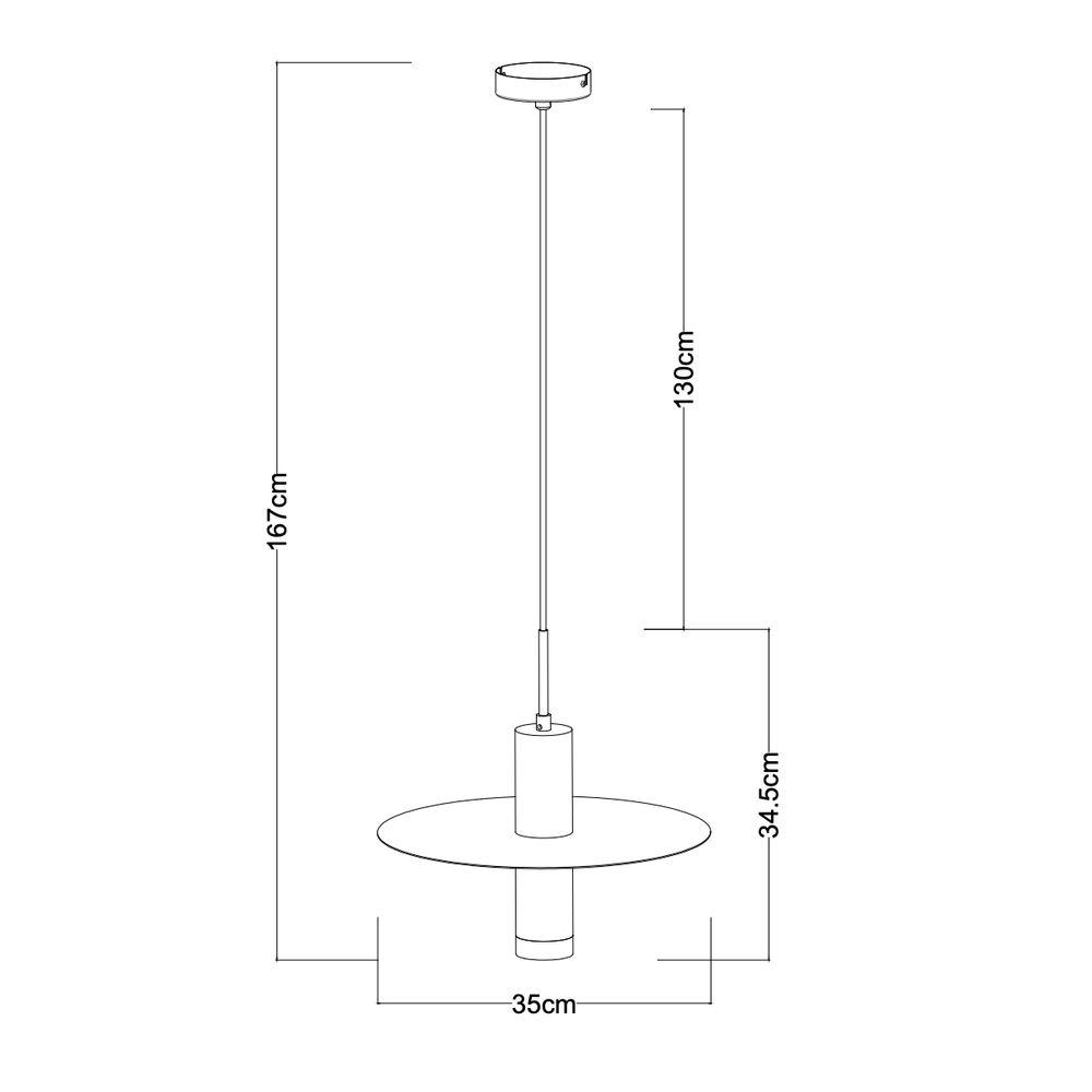 Lámpara colgante moderna Lucide SELIN Ø35cm, 1xGU10, metal Negro y Latón Amarillo, altura ajustable, IP20