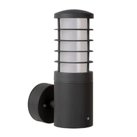 Aplique de pared exterior Lucide SOLID, aluminio redondo, 1xE27, 220-240V, IP54, acabado antracita