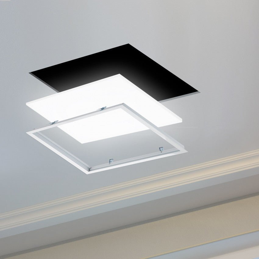 Panel LED LCB 120x30cm sistema de marco empotrado aluminio blanco IP20 220-240V AC