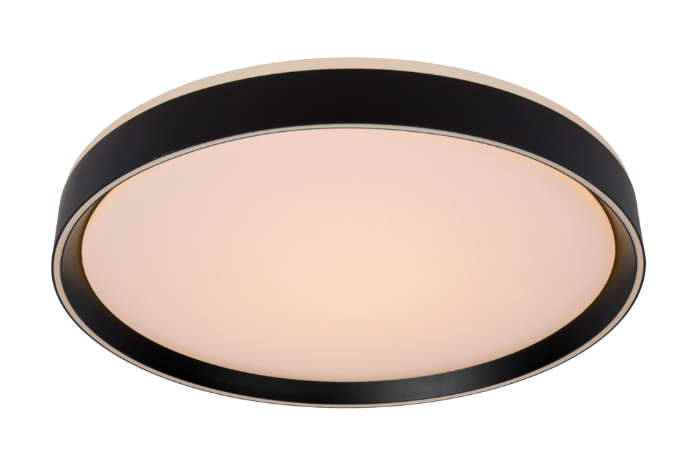 Lucide NURIA LED ceiling light 36W 2700K 3-Step Dim round Ø50cm Black modern IP20