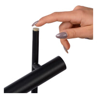 Lámpara de lectura LED Lucide PHILON, 2x4.5W 3000K regulable con control táctil, 220-240V, IP20, Negra, 140cm