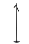 Lámpara de lectura LED Lucide PHILON, 2x4.5W 3000K regulable con control táctil, 220-240V, IP20, Negra, 140cm