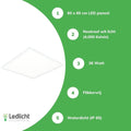panel led 60x60cm ip65 resistente a la humedad 36w 4320 lúmenes 4000k blanco frío ugr22 opal