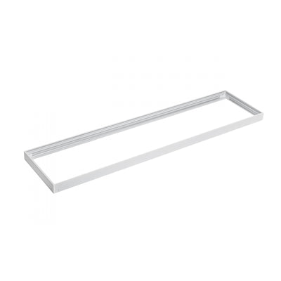 Marco LED Spectrum para luminaria de superficie 300x120mm blanco, diseño que ahorra energía para iluminación óptima del espacio