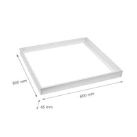 Luminaria led algine Spectrum 600x600mm, blanco, carcasa de aluminio, adecuada para montaje superficial, iluminación duradera