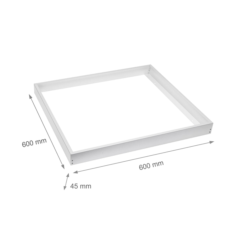 Luminaria led algine Spectrum 600x600mm, blanco, carcasa de aluminio, adecuada para montaje superficial, iluminación duradera