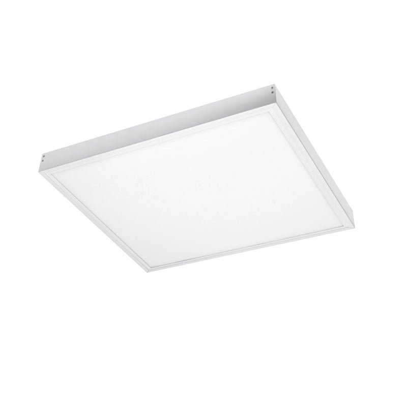 Luminaria led algine Spectrum 600x600mm, blanco, carcasa de aluminio, adecuada para montaje superficial, iluminación duradera