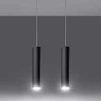 Aigostar lámpara colgante LED Negra LOOPEZ casquillo 2xGU10, carcasa de aluminio, 220-240V, IP20, CE RoHS