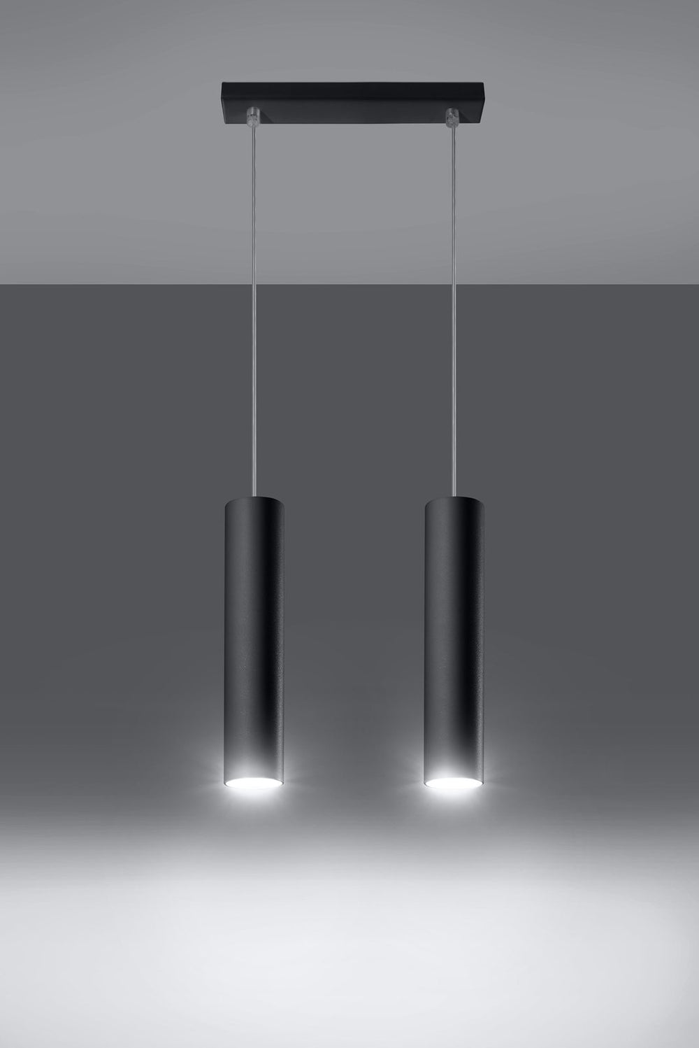 Aigostar lámpara colgante LED Negra LOOPEZ casquillo 2xGU10, carcasa de aluminio, 220-240V, IP20, CE RoHS