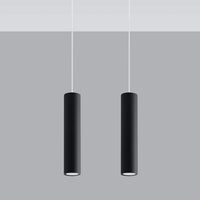 Aigostar lámpara colgante LED Negra LOOPEZ casquillo 2xGU10, carcasa de aluminio, 220-240V, IP20, CE RoHS