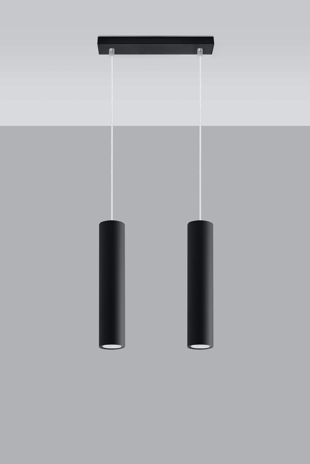 Aigostar lámpara colgante LED Negra LOOPEZ casquillo 2xGU10, carcasa de aluminio, 220-240V, IP20, CE RoHS