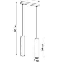 Aigostar lámpara colgante LED Negra LOOPEZ casquillo 2xGU10, carcasa de aluminio, 220-240V, IP20, CE RoHS