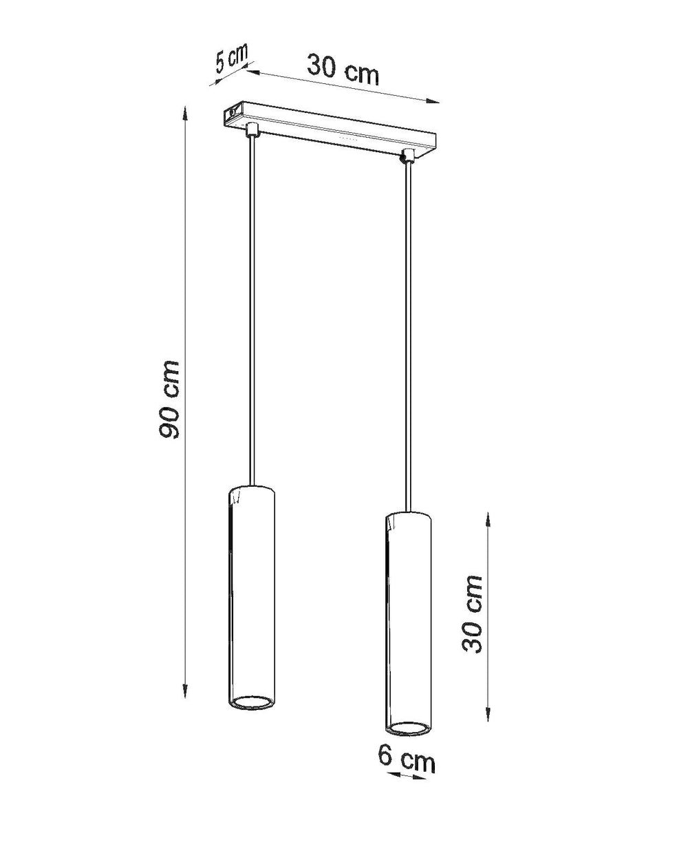 Aigostar lámpara colgante LED Negra LOOPEZ casquillo 2xGU10, carcasa de aluminio, 220-240V, IP20, CE RoHS