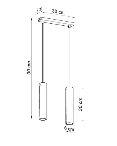 Aigostar lámpara colgante LED Negra LOOPEZ casquillo 2xGU10, carcasa de aluminio, 220-240V, IP20, CE RoHS