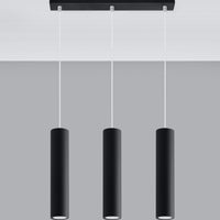 Lámpara colgante LED Aigostar Negra LOOPEZ, 3 x casquillo GU10, IP20, carcasa de aluminio, certificación CE RoHS