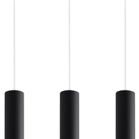 Lámpara colgante LED Aigostar Negra LOOPEZ, 3 x casquillo GU10, IP20, carcasa de aluminio, certificación CE RoHS