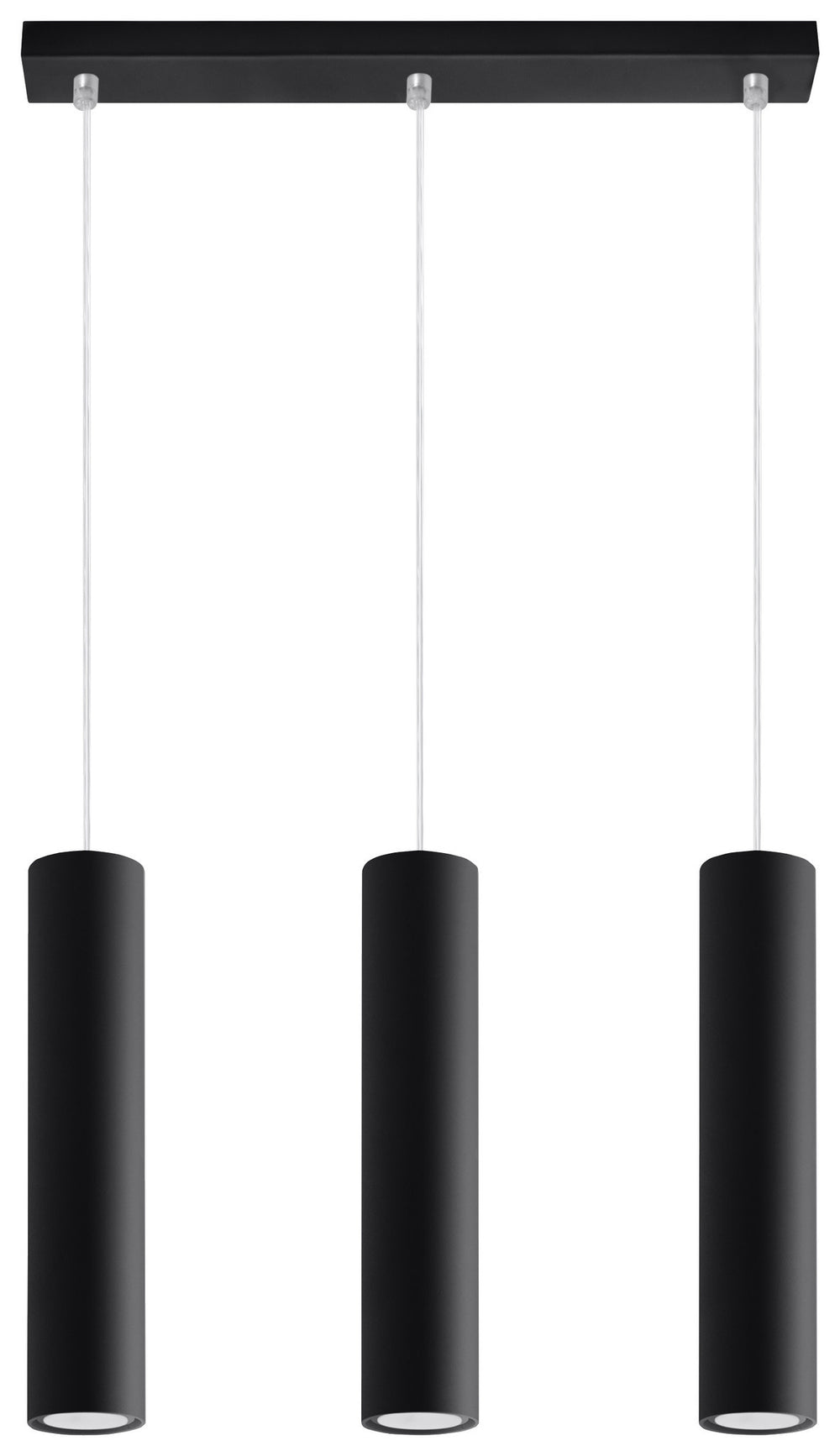 Lámpara colgante LED Aigostar Negra LOOPEZ, 3 x casquillo GU10, IP20, carcasa de aluminio, certificación CE RoHS