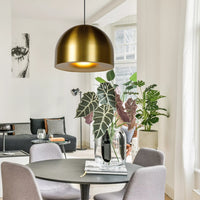 Luz colgante LED Lucide AKRON E27 50W aluminio dorado mate 60mm