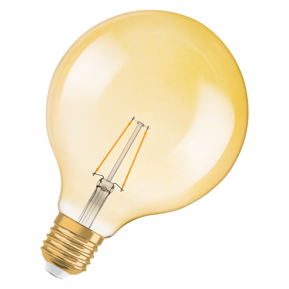 Ledvance Vintage 1906 Globo LED E27 2.5W 2400K Vidrio Dorado 220 lúmenes IP20 no regulable