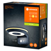 Ledvance Endura Style solar GLOW Sensor de Pared LED 3.6W 3000K IP44 Gris Oscuro Luz Exterior