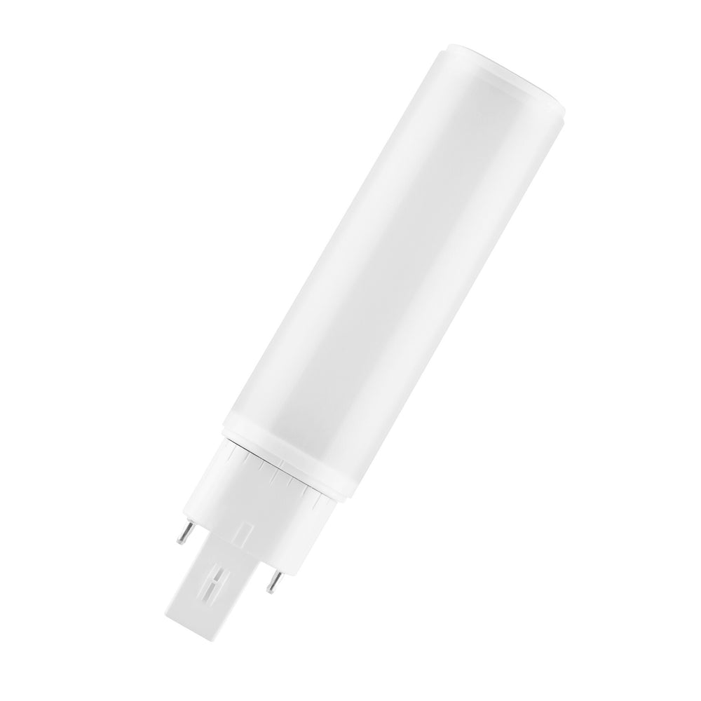 led pl-c dulux hf & ac mains v 6w 600 lúmenes útiles 3000k g24q-1 reemplaza 13w