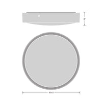 Ledvance LED Plafón Redondo 300mm 17W IP65 IK10 3000K 4000K Blanco Montaje en Superficie para Pared y Techo
