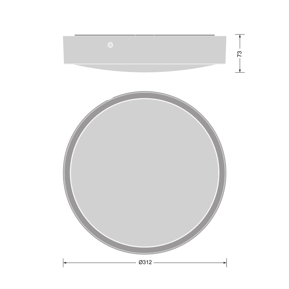 Ledvance LED Plafón Redondo 300mm 17W IP65 IK10 3000K 4000K Blanco Montaje en Superficie para Pared y Techo